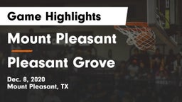 Mount Pleasant  vs Pleasant Grove  Game Highlights - Dec. 8, 2020