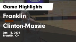 Franklin  vs Clinton-Massie  Game Highlights - Jan. 18, 2024