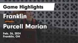 Franklin  vs Purcell Marian  Game Highlights - Feb. 26, 2024