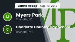Recap: Myers Park  vs. Charlotte Country Day School 2017