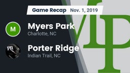 Recap: Myers Park  vs. Porter Ridge  2019