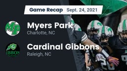 Recap: Myers Park  vs. Cardinal Gibbons  2021