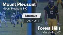 Matchup: Mount Pleasant High vs. Forest Hills  2016