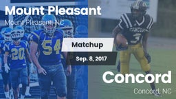 Matchup: Mount Pleasant High vs. Concord  2017