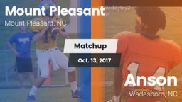 Matchup: Mount Pleasant High vs. Anson  2017