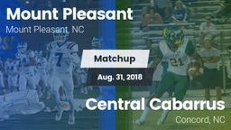 Matchup: Mount Pleasant High vs. Central Cabarrus  2018