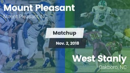 Matchup: Mount Pleasant High vs. West Stanly  2018