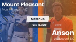 Matchup: Mount Pleasant High vs. Anson  2019