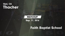 Matchup: Thacher  vs. Faith Baptist School 2016
