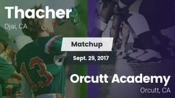Matchup: Thacher  vs. Orcutt Academy  2017