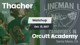 Matchup: Thacher  vs. Orcutt Academy 2017
