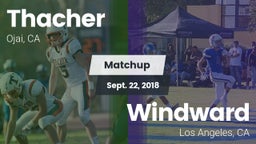 Matchup: Thacher  vs. Windward  2018
