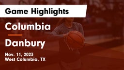 Columbia  vs Danbury  Game Highlights - Nov. 11, 2023