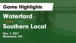 Waterford  vs Southern Local  Game Highlights - Dec. 7, 2017