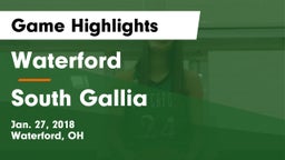 Waterford  vs South Gallia  Game Highlights - Jan. 27, 2018