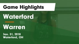 Waterford  vs Warren  Game Highlights - Jan. 31, 2018