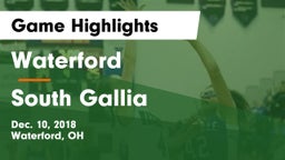 Waterford  vs South Gallia  Game Highlights - Dec. 10, 2018