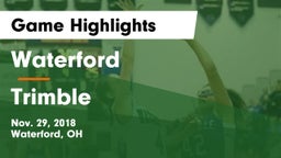 Waterford  vs Trimble  Game Highlights - Nov. 29, 2018