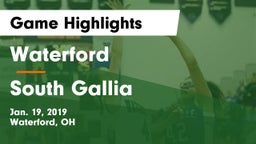 Waterford  vs South Gallia  Game Highlights - Jan. 19, 2019
