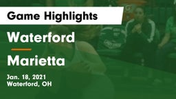 Waterford  vs Marietta  Game Highlights - Jan. 18, 2021