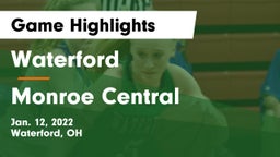 Waterford  vs Monroe Central  Game Highlights - Jan. 12, 2022
