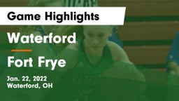 Waterford  vs Fort Frye  Game Highlights - Jan. 22, 2022