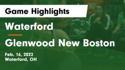 Waterford  vs Glenwood New Boston Game Highlights - Feb. 16, 2022