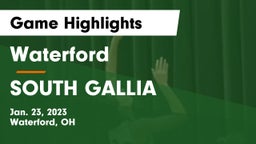 Waterford  vs SOUTH GALLIA  Game Highlights - Jan. 23, 2023