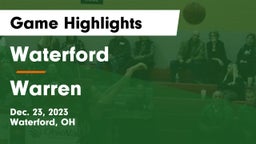 Waterford  vs Warren  Game Highlights - Dec. 23, 2023