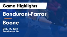 Bondurant-Farrar  vs Boone  Game Highlights - Dec. 14, 2021