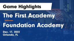 The First Academy vs Foundation Academy  Game Highlights - Dec. 17, 2022