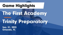 The First Academy vs Trinity Preparatory  Game Highlights - Jan. 31, 2023