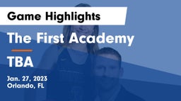 The First Academy vs TBA Game Highlights - Jan. 27, 2023