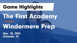 The First Academy vs Windermere Prep  Game Highlights - Dec. 18, 2023