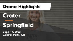 Crater  vs Springfield Game Highlights - Sept. 17, 2022