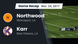 Recap: Northwood  vs. Karr  2017