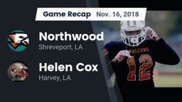 Recap: Northwood  vs. Helen Cox  2018