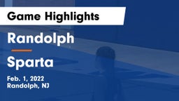 Randolph  vs Sparta  Game Highlights - Feb. 1, 2022