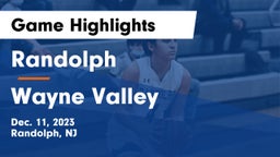Randolph  vs Wayne Valley  Game Highlights - Dec. 11, 2023