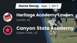 Recap: Heritage Academy Laveen vs. Canyon State Academy  2017