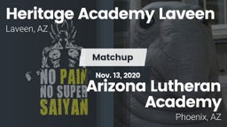 Matchup: Heritage Academy vs. Arizona Lutheran Academy  2020