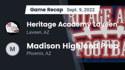 Recap: Heritage Academy Laveen vs. Madison Highland Prep 2022