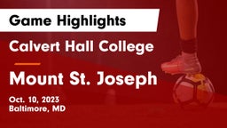 Calvert Hall College  vs Mount St. Joseph  Game Highlights - Oct. 10, 2023