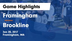 Framingham  vs Brookline  Game Highlights - Jan 20, 2017
