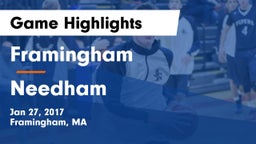 Framingham  vs Needham  Game Highlights - Jan 27, 2017