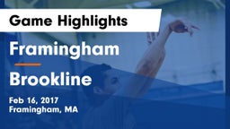 Framingham  vs Brookline  Game Highlights - Feb 16, 2017