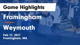Framingham  vs Weymouth  Game Highlights - Feb 17, 2017