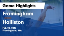 Framingham  vs Holliston  Game Highlights - Feb 20, 2017