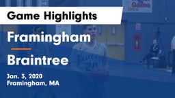 Framingham  vs Braintree  Game Highlights - Jan. 3, 2020