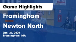 Framingham  vs Newton North  Game Highlights - Jan. 21, 2020